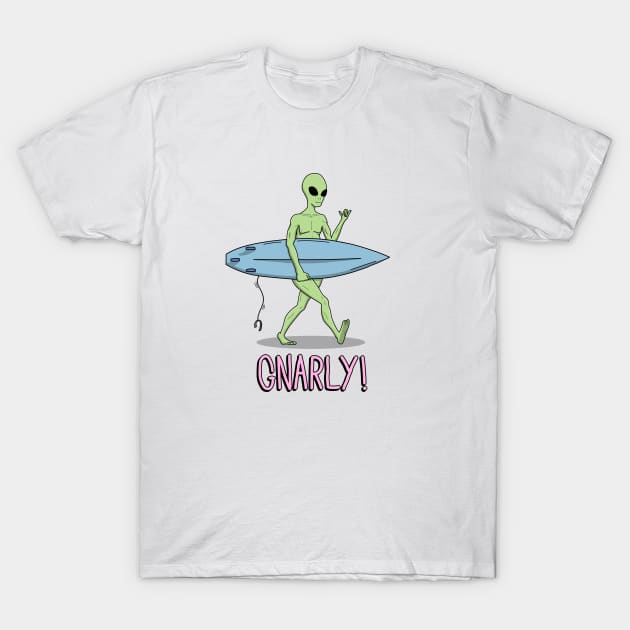 Gnarly Alien T-Shirt by Paper Taylor